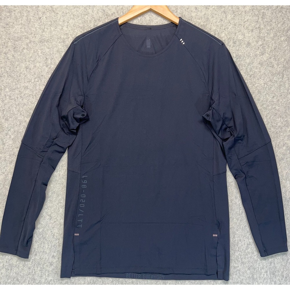 Lululemon Mens Vital Drive Long Sleeve Shirt Navy 020-L98/LTT Better Everyday M